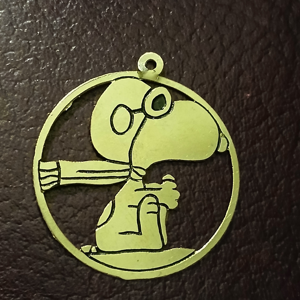 Vintage Collectible Snoopy As Red Baron 1965 Pendant